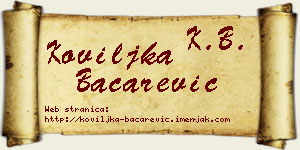 Koviljka Bačarević vizit kartica
